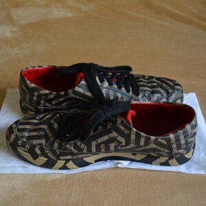 Gucci GG Supreme Sneaker Caleido Black Beige, 407343, Size 14